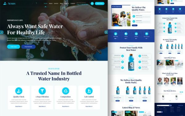 Acuas – Drinking Water Website Template