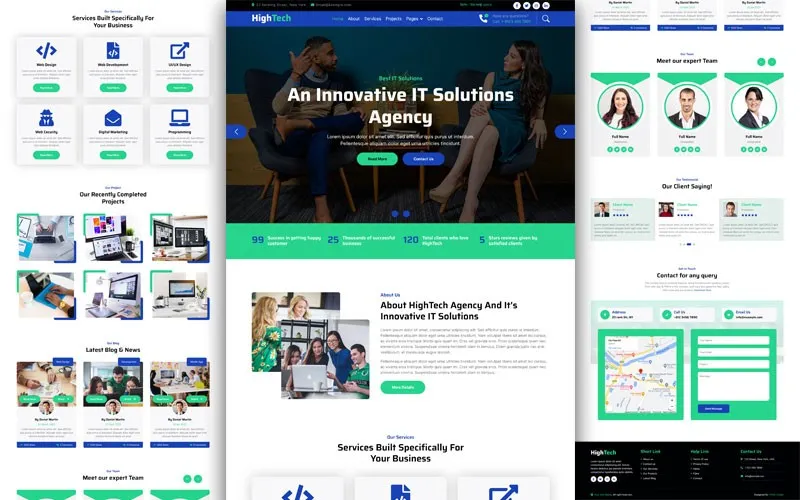 HighTech – IT Solutions Website Template