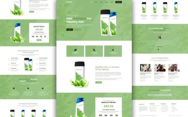 Hairnic – Single Product Website Template